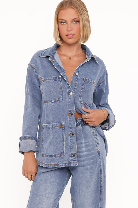 Remy Denim Utility Jacket - Medium Wash