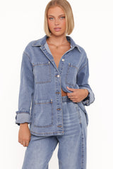 Remy Denim Utility Jacket - Medium Wash