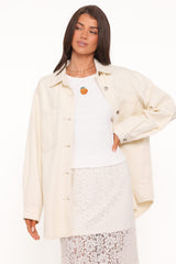 Toto Denim Shacket - Ivory