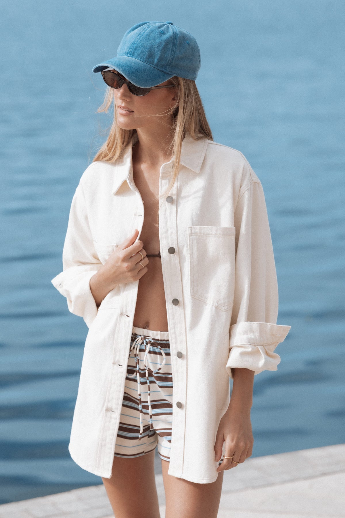 Toto Denim Shacket - Ivory