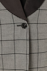 Veronica Contrast Lapel Blazer - Grey
