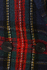Vivienne Plaid Blazer - Red/Navy Multi