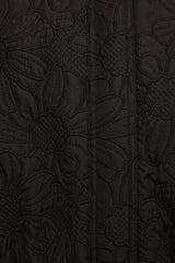 Yuki Tonal Embroidered Flower Jacket - Black