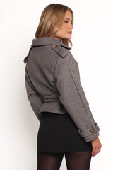 Zayda Crop Jacket - Grey