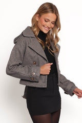 Zayda Crop Jacket - Grey