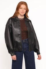 Zoe Bomber Jacket - Black