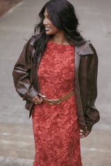 Zoe Bomber Jacket - Brown