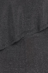 Anna One Shoulder Lurex Jumpsuit - Black Silver