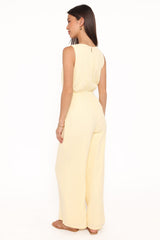 Brenna Cotton Jumpsuit - Baby Yellow