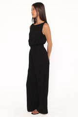 Brenna Cotton Jumpsuit - Black