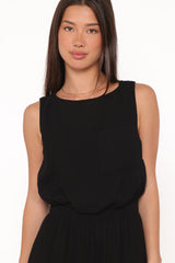 Brenna Cotton Jumpsuit - Black