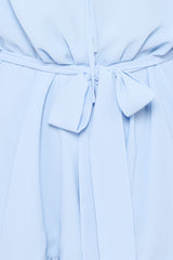 Brianna Long Sleeve Romper - Blue
