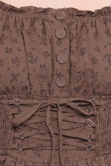 Bridget Jumpsuit - Taupe Purple Floral