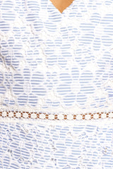Dasha Romper - Blue White