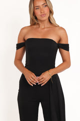 Jenny Off Shoulder Jumpsuit - Black