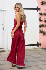 Leyton Jumpsuit - Deep Red