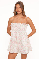 Liora Romper - Peach Ditsy Floral