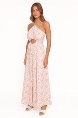 Madeira Jumpsuit - Peach Ditsy Floral