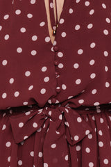 Michelle Romper - Burgundy Polka Dot
