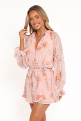 Michelle Romper - Paisley Peach