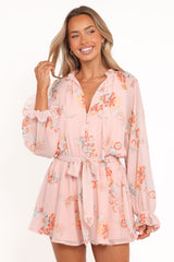 Michelle Romper - Paisley Peach