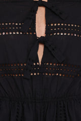 Morena Eyelet Romper - Black