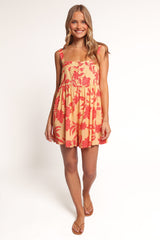Nani Romper - Red Yellow Paisley Floral