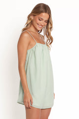 Neva Romper - Green Gingham