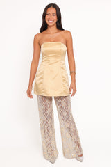 Oxley Strapless Jumpsuit - Mango Sequin