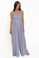 Pricilla Jumpsuit - Blue Gingham