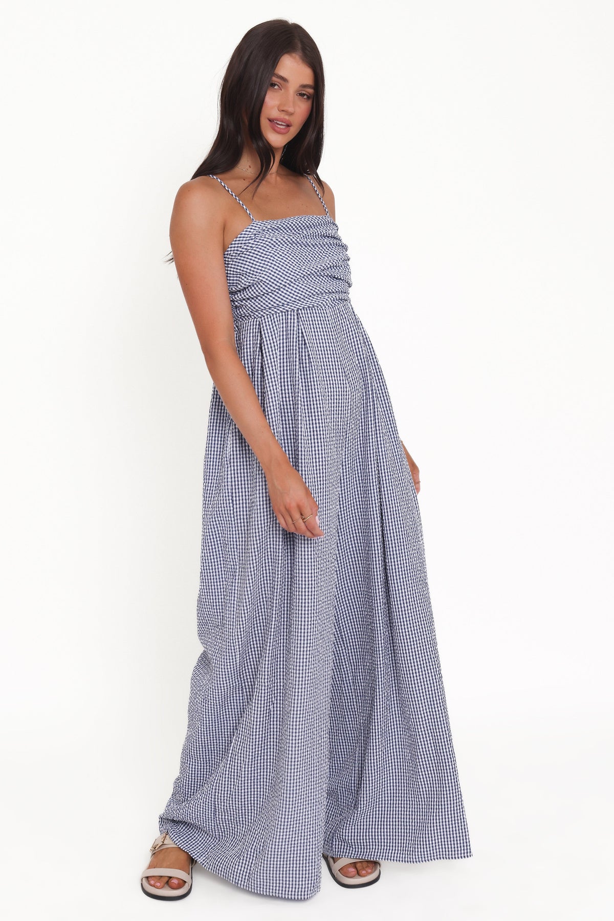 Pricilla Jumpsuit - Blue Gingham