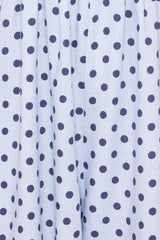 Quinley Romper - Blue Polka Dot