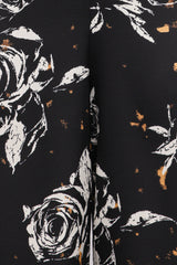 Raelynn Halter Jumpsuit - Black Floral