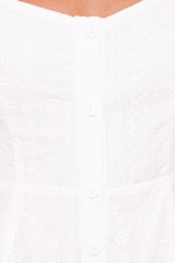 Reesa Romper - White Embroidery