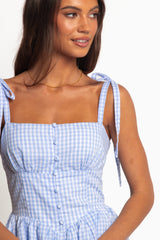 Rhea Corset Romper - Blue