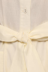 Riley Waist Tie Romper - Cream