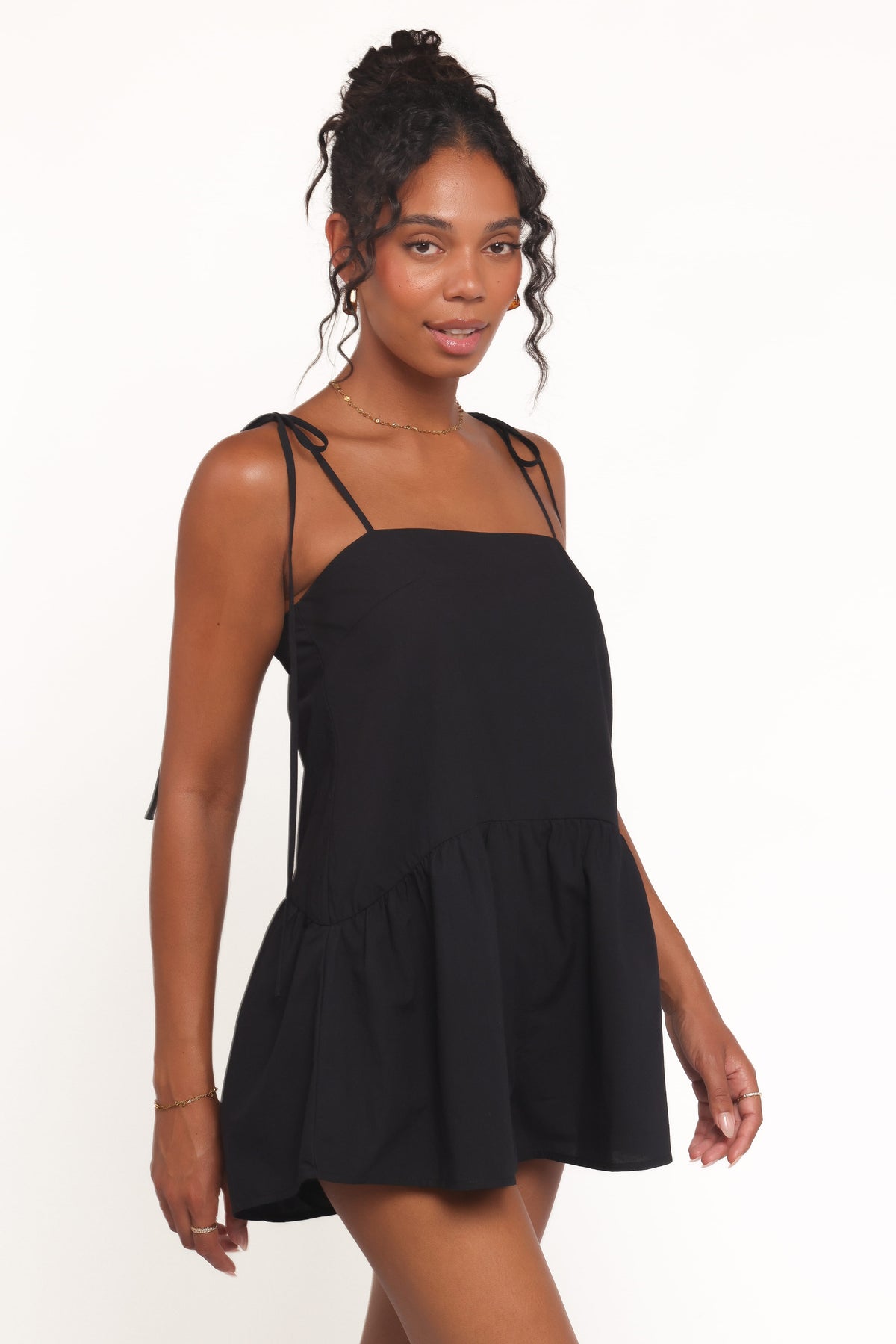 Rubie Tie Shoulder Romper - Black