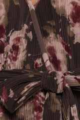 Solange Plisse Jumpsuit - Steel Grey Floral