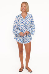 Tansy Romper - Blue Diamond