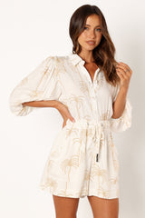 Gina Romper - White Print