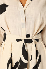 Kellie Romper - Beige Black