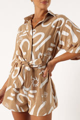 Kellie Romper - Tan