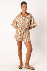 Kellie Romper - Tan