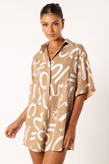 Kellie Romper - Tan