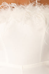 Louise Feather Trim Jumpsuit - White