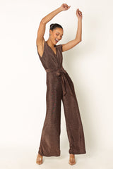 Nora Wide Leg Jumpsuit - Chocolate