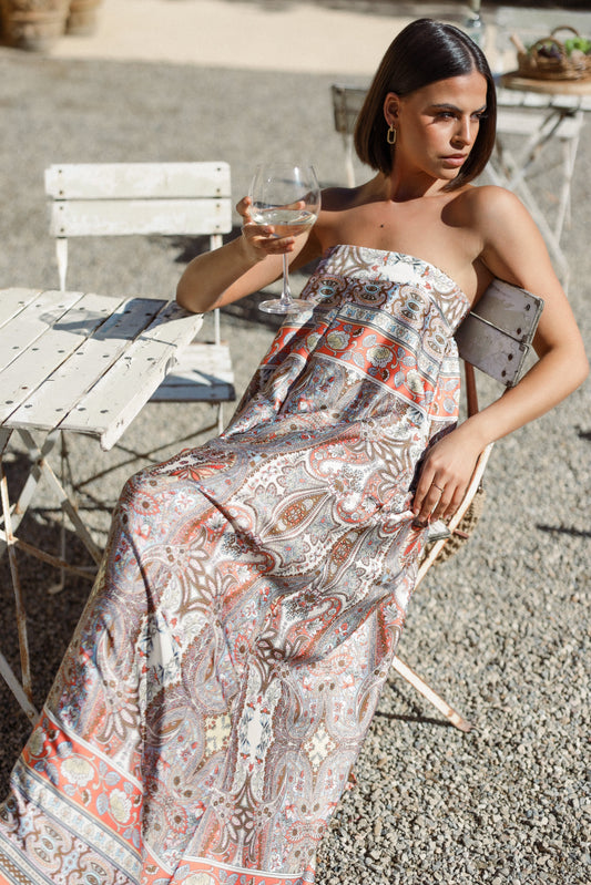 Sarah Strapless Jumpsuit - Multi