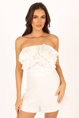 Sookie Frill Romper - White