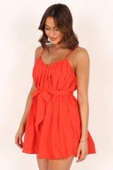 Tara Romper - Red