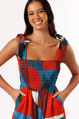 Wrenley Jumpsuit - Blue Geo